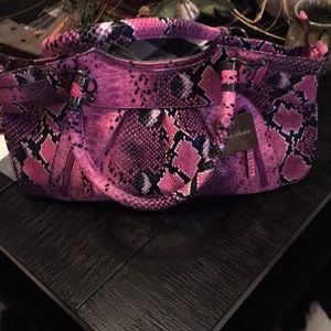 NWT. Kelly & Katie Pink Faux Python Shoulder Bag
